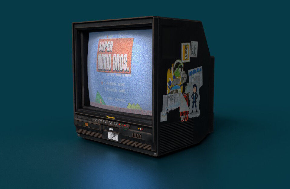 Old TV 3D model_12