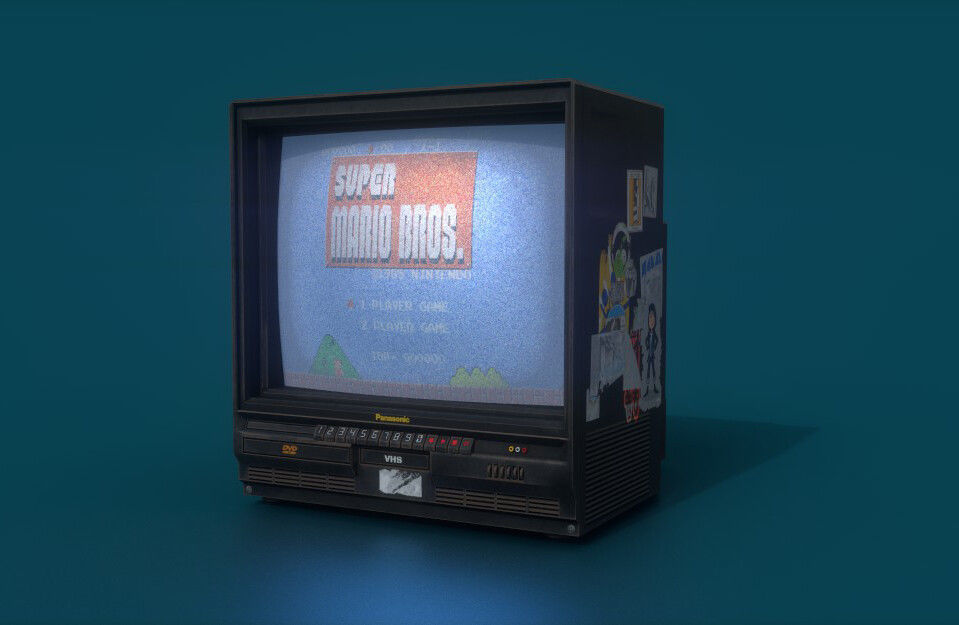 Old TV 3D model_4
