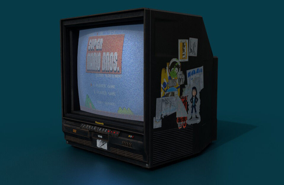 Old TV 3D model_7