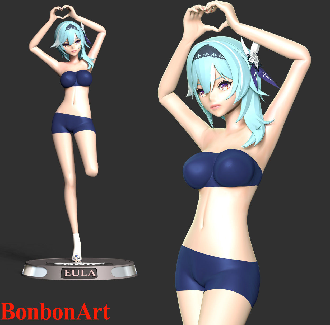 Eula - Genshin Impact 3D print model_3