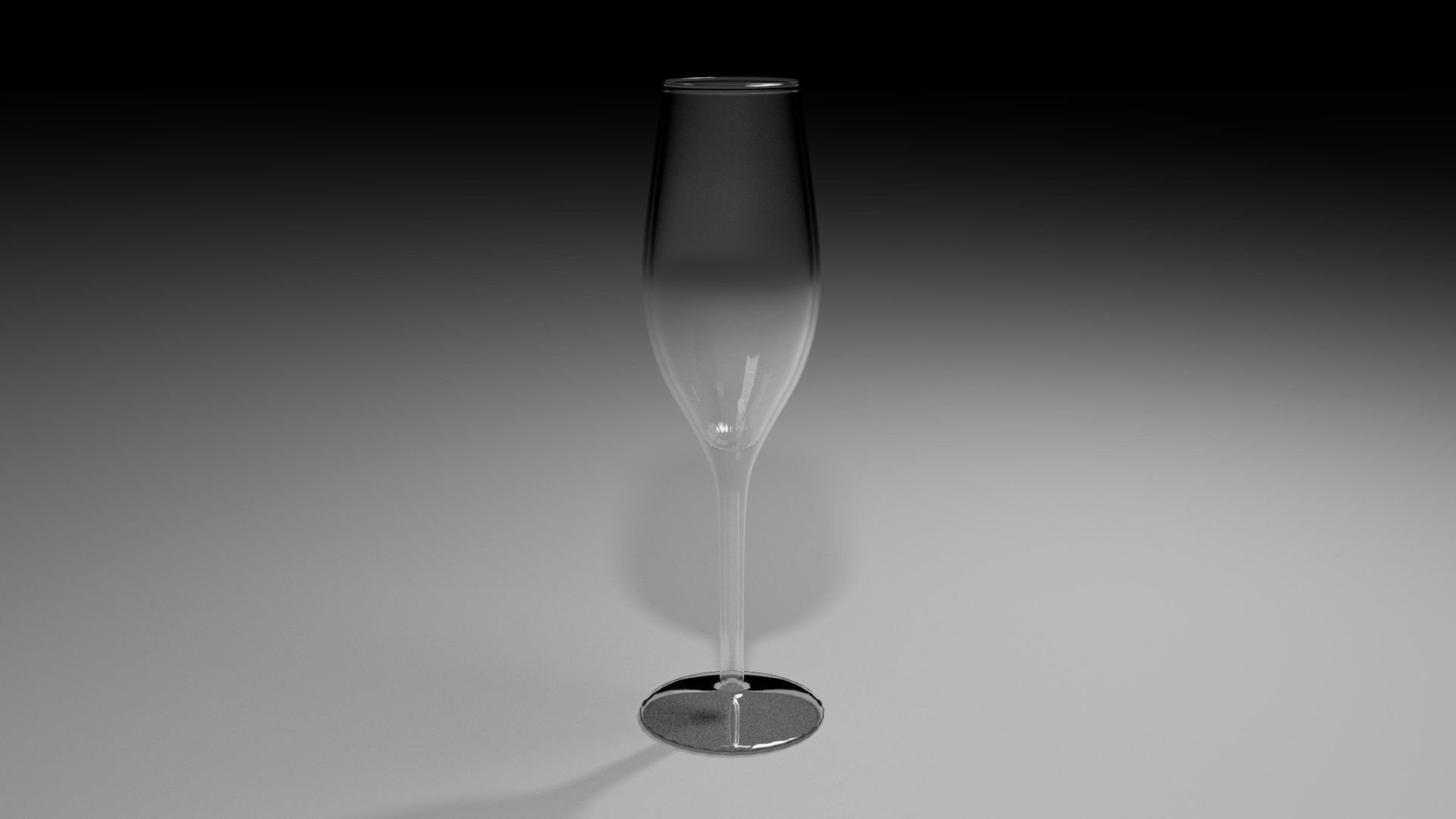 Drinking Glass - Flute 3D model_1