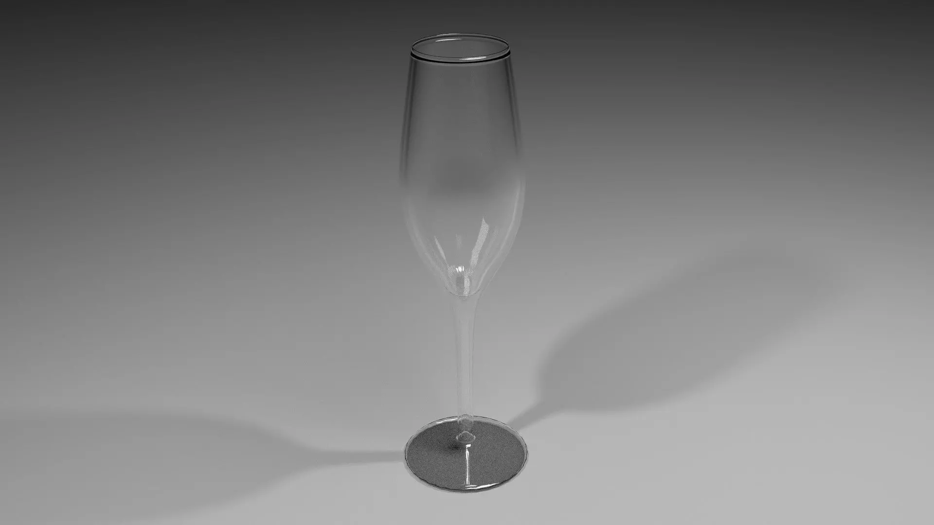 Drinking Glass - Flute 3D model_0