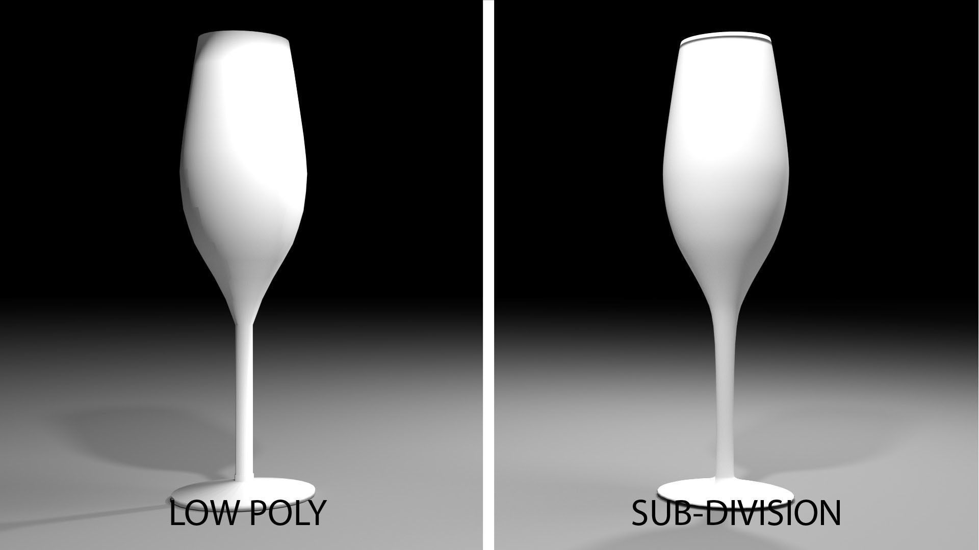 Drinking Glass - Flute 3D model_4