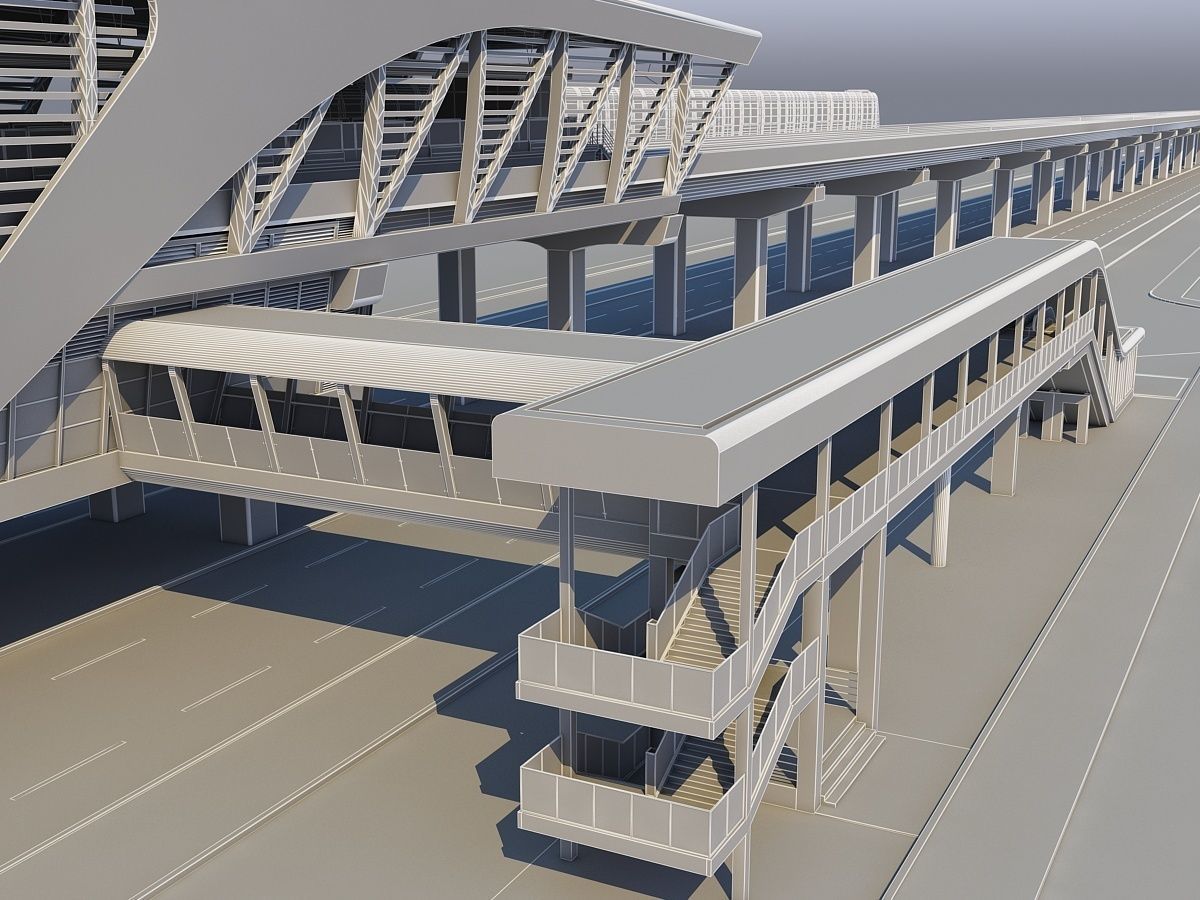 Light Rail Station 3D model_20