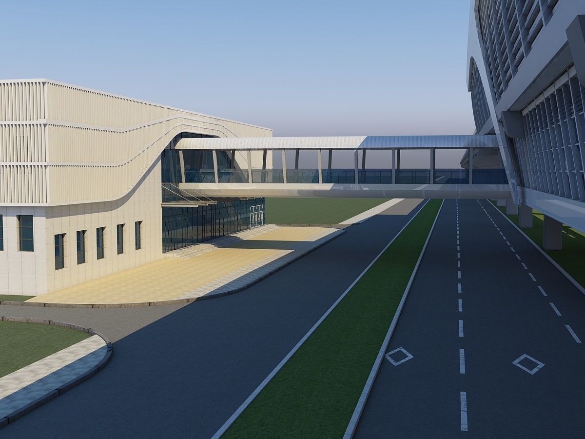Light Rail Station 3D model_11