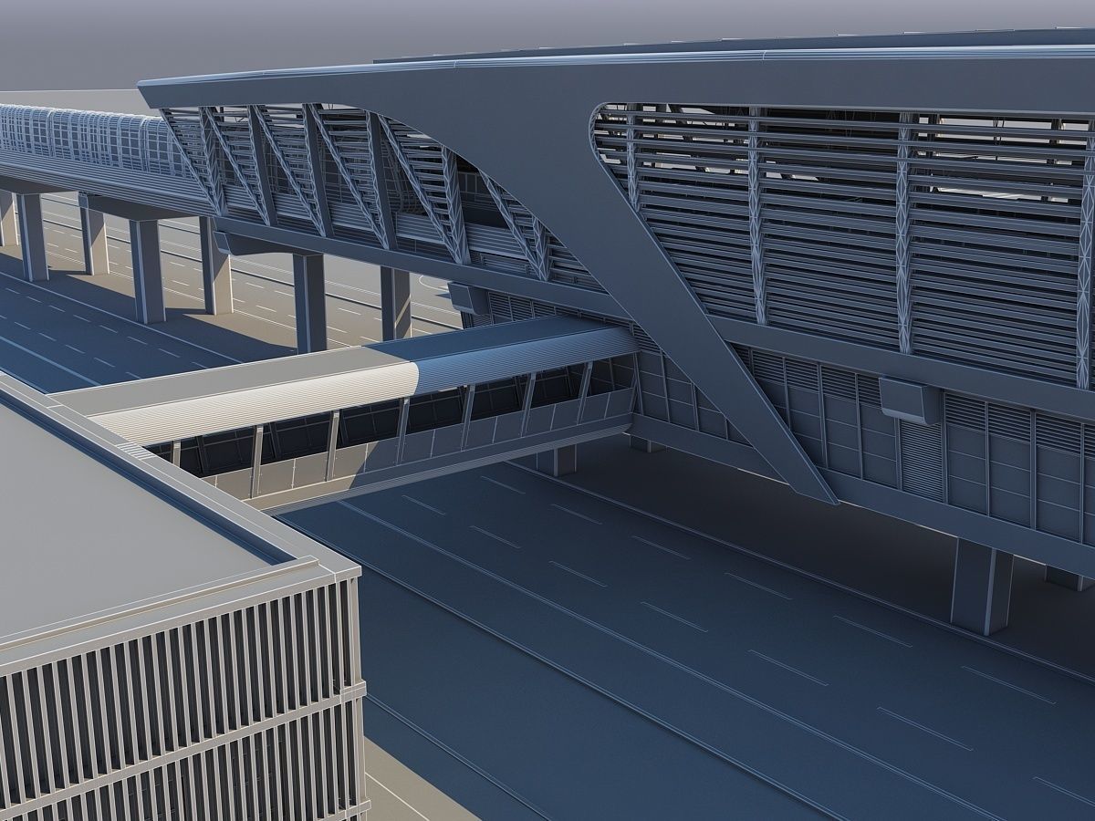 Light Rail Station 3D model_16