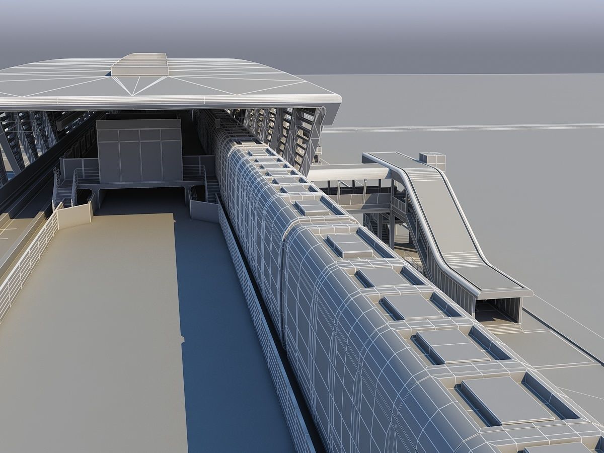 Light Rail Station 3D model_18