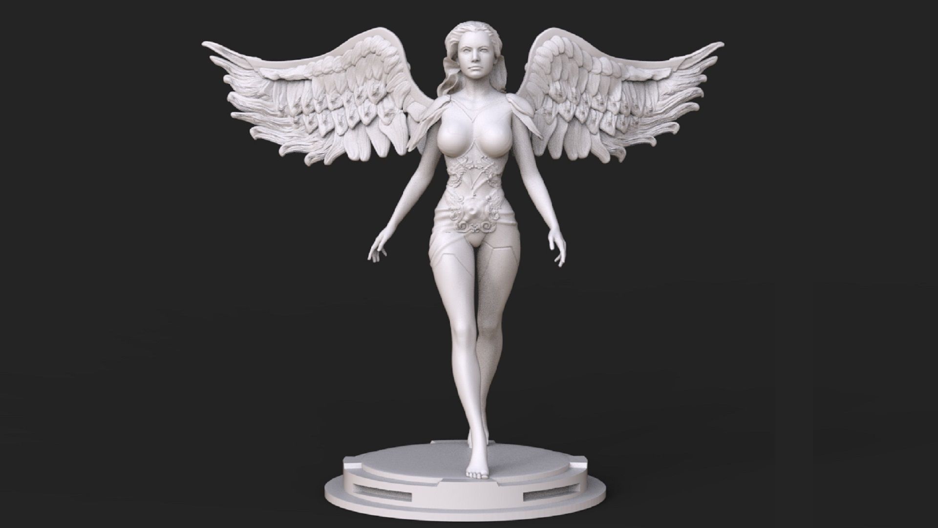 Beautiful Angel 3D print model_5