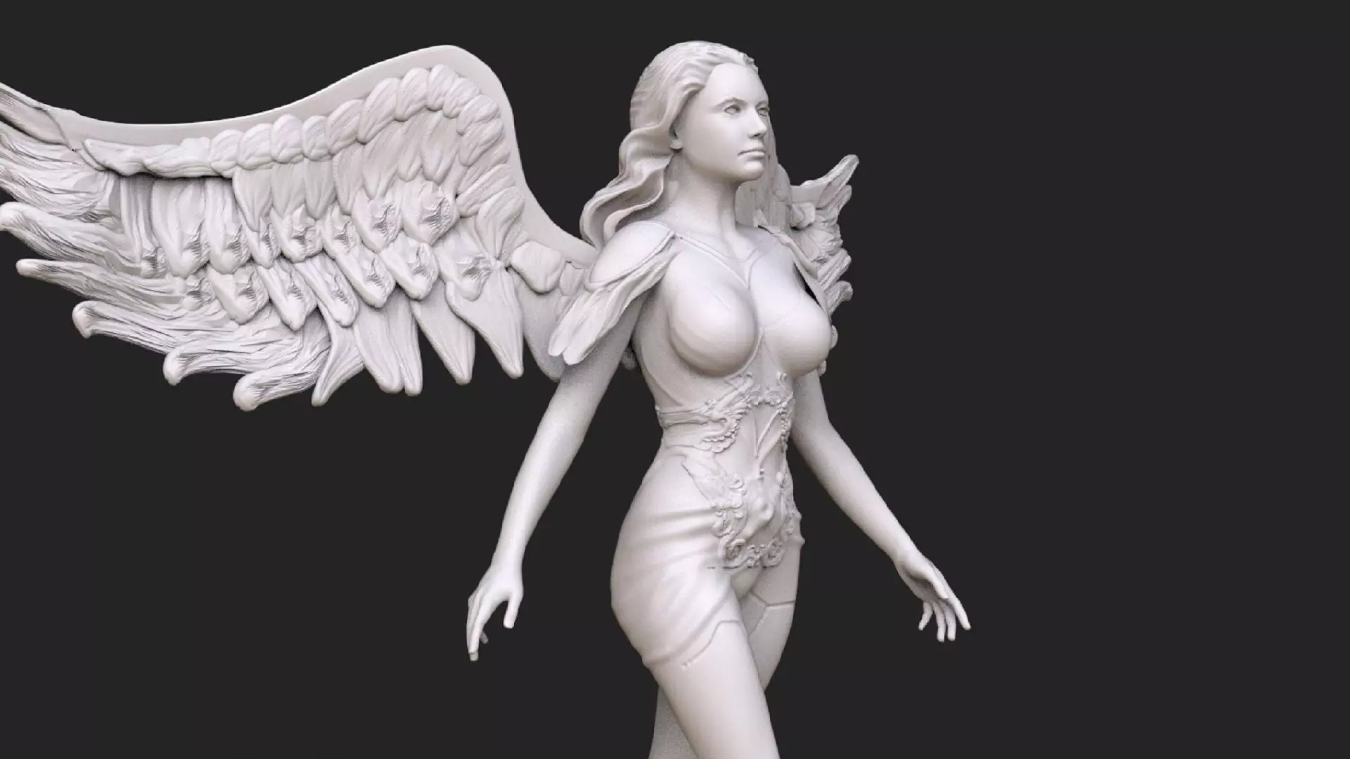Beautiful Angel 3D print model_0