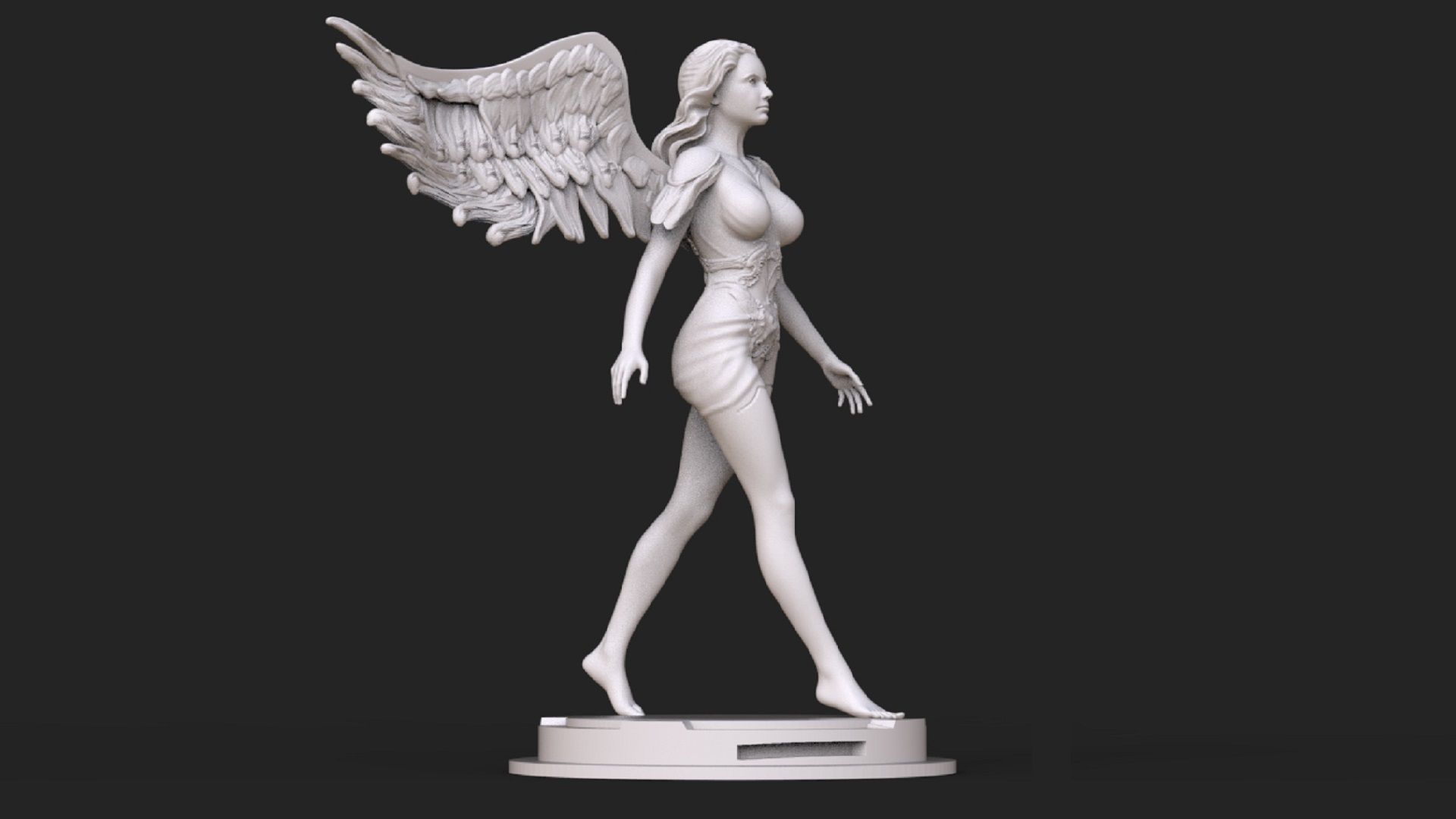 Beautiful Angel 3D print model_4