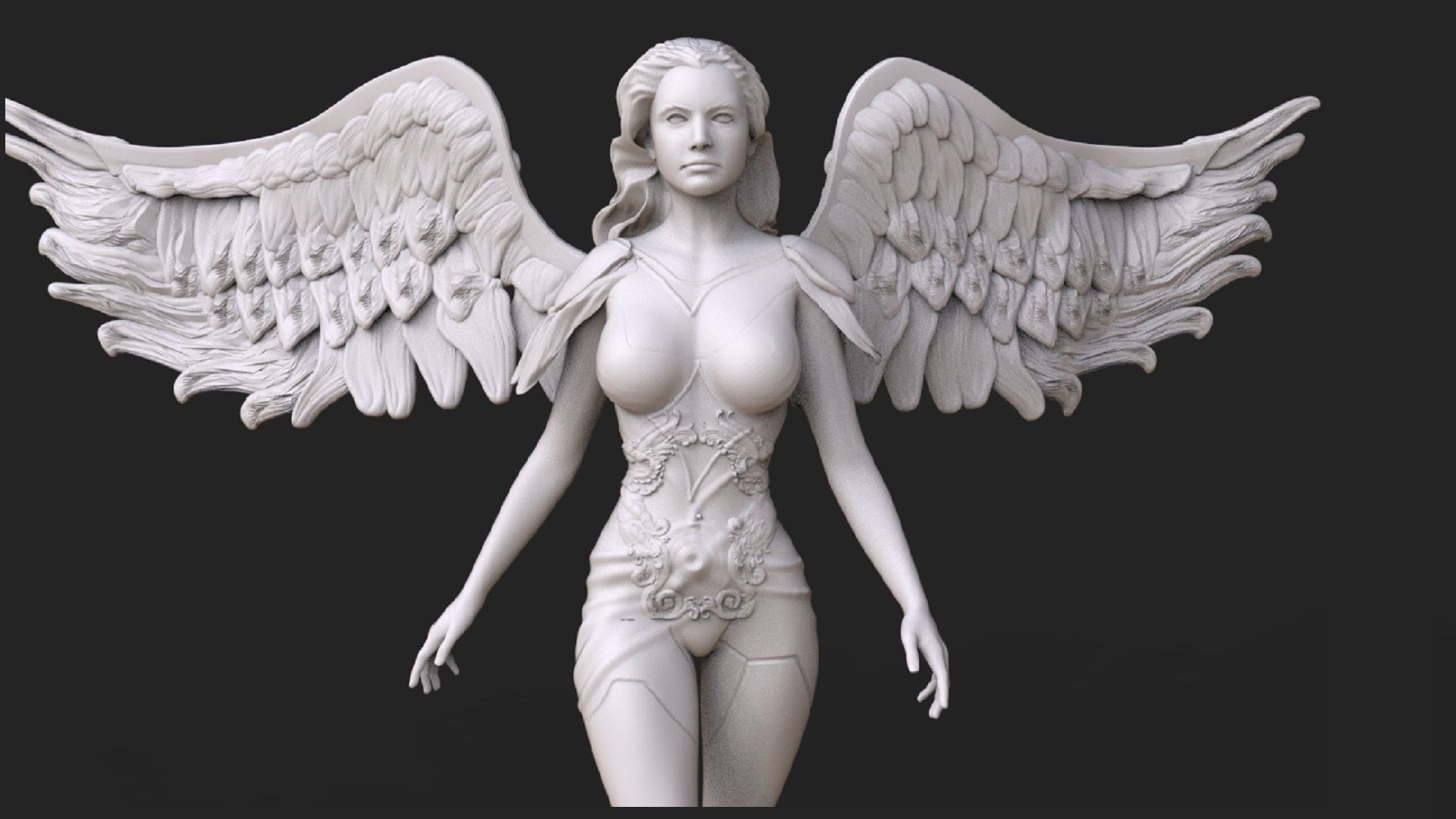 Beautiful Angel 3D print model_1