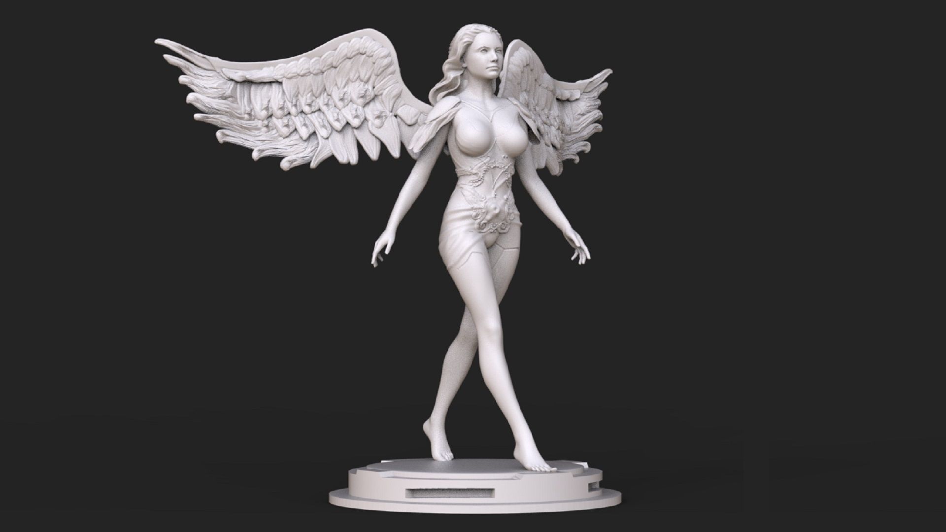 Beautiful Angel 3D print model_2