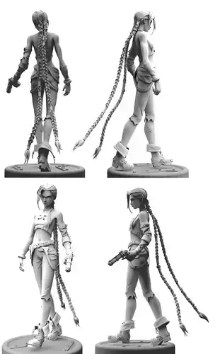 Jinx from the TV series Arcane 3D print model