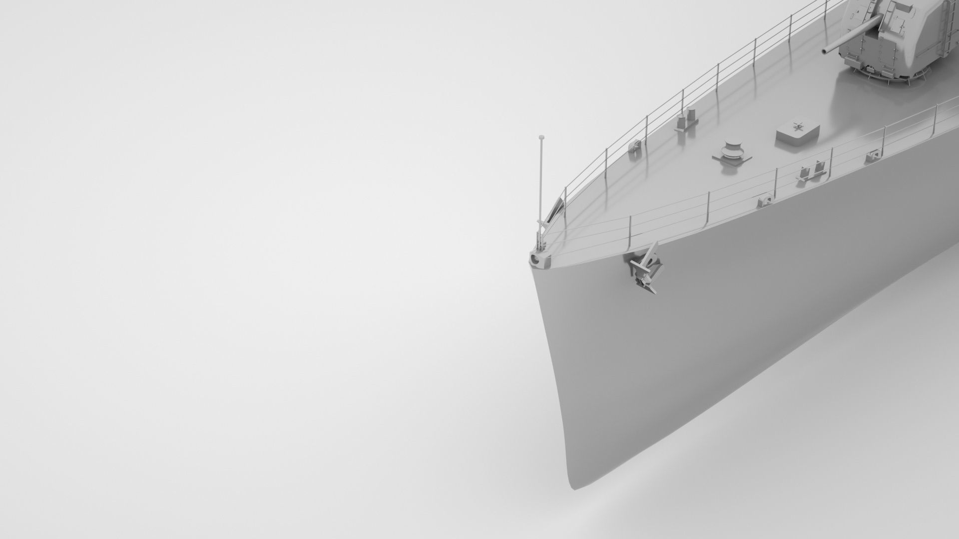  USS Hoel DD-533 - Fletcher Class Destroyer  3D model_2