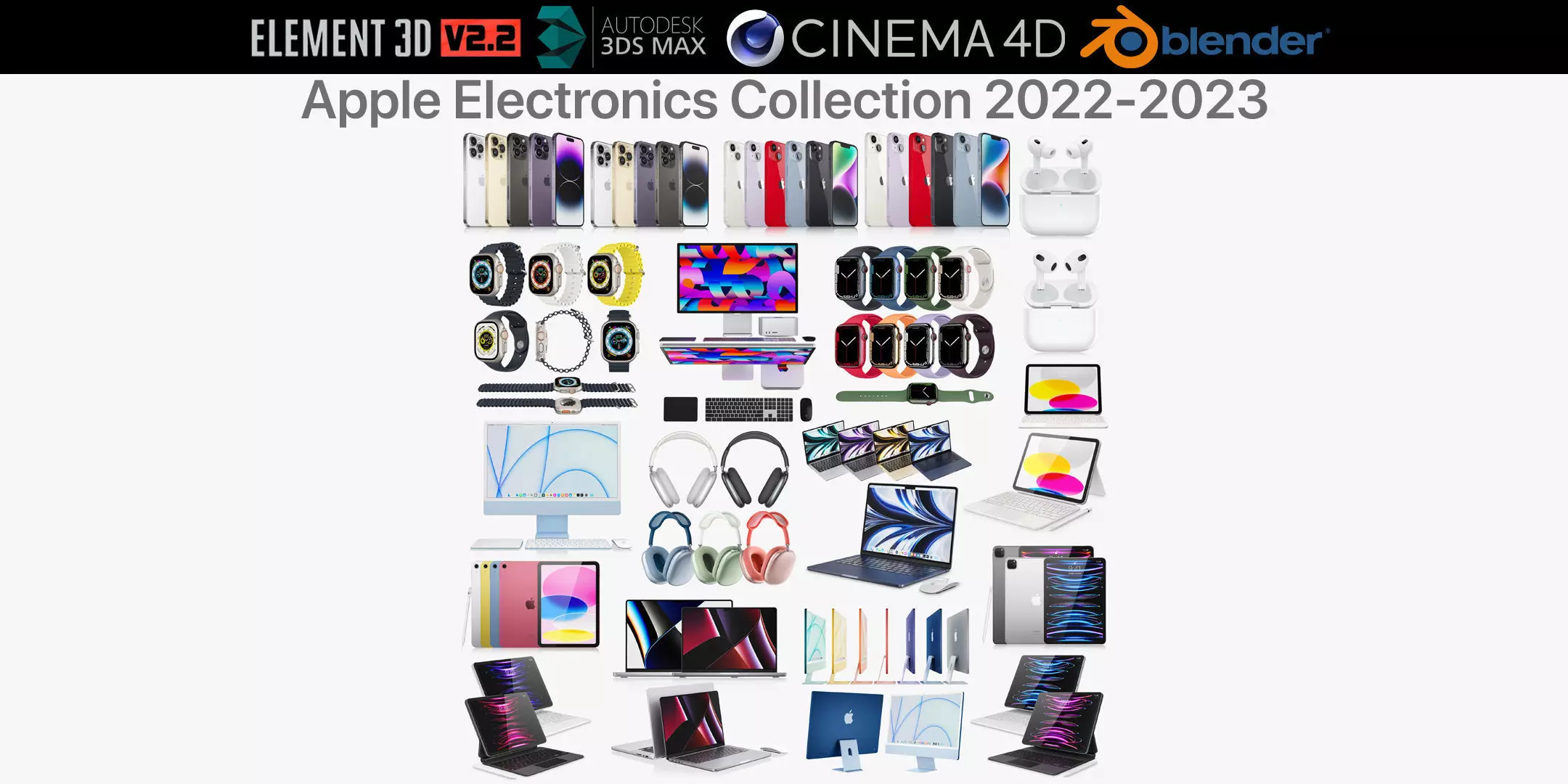 Apple Electronics Collection 2022-2023 3D model