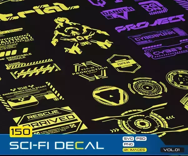 150 SCI-FI DECAL VOL01 Texture