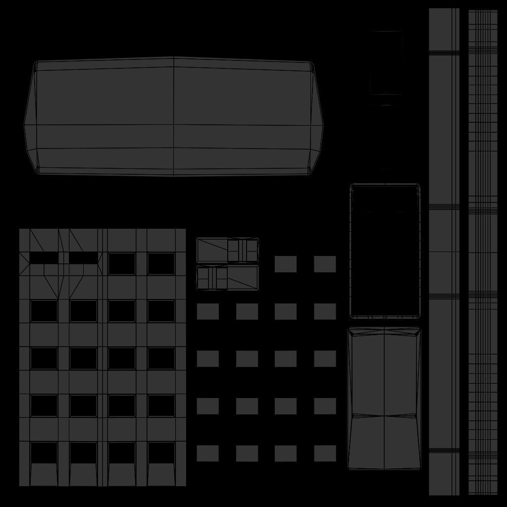 Vintage Calculator Low-poly 3D model_7