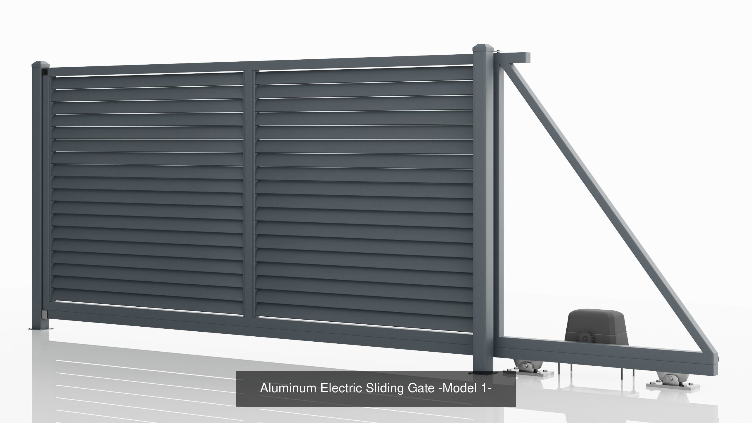 Aluminum Fence Model 1 3D Model Collection_4