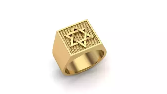 Anel Estrela de Davi 3D print model