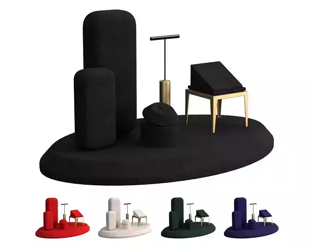 Monicadisplaystudio Jewelry Stand Vol 06 with 5 color 3D model