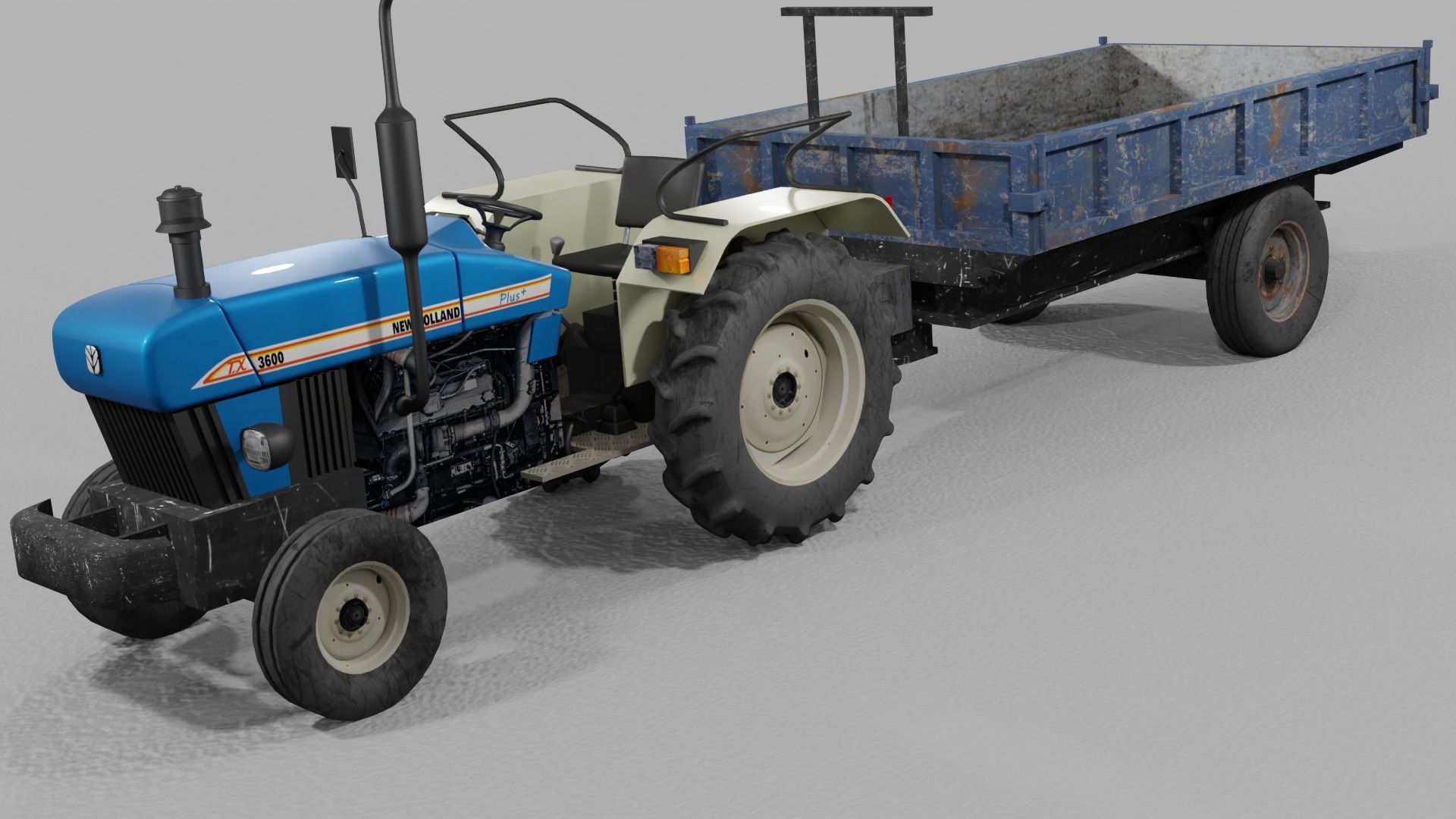 Holland Tractor 3D model_4
