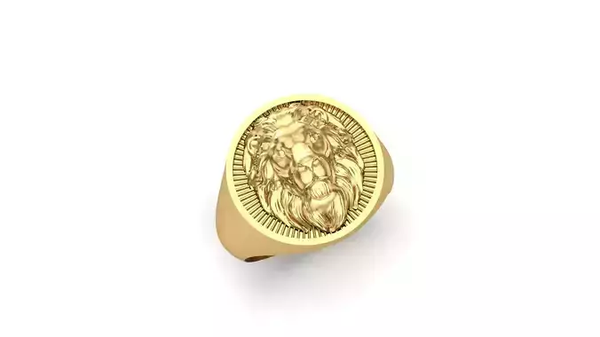 Anel rosto Leao