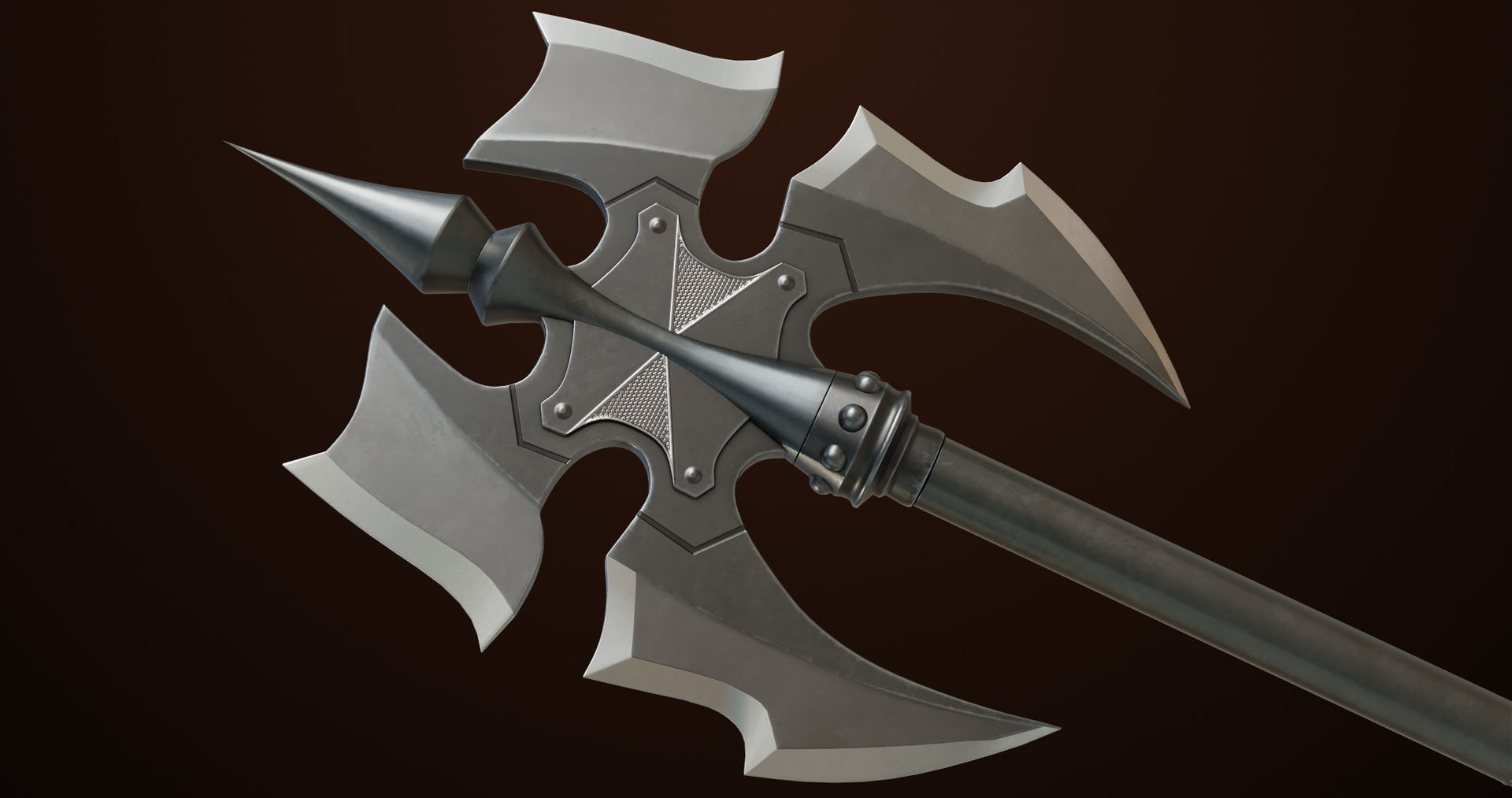 Battle Axe 03 All PBR Unity UE Textures Included Low-poly 3D model_6