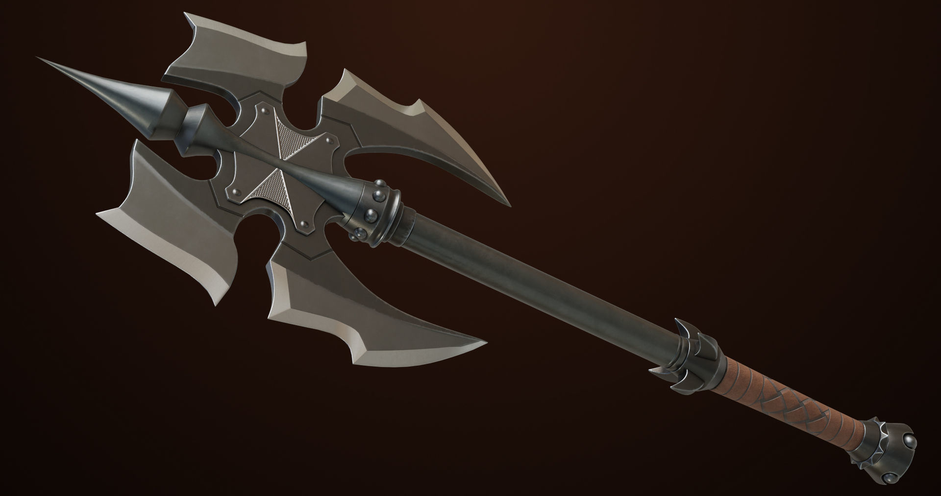 Battle Axe 03 All PBR Unity UE Textures Included Low-poly 3D model_5