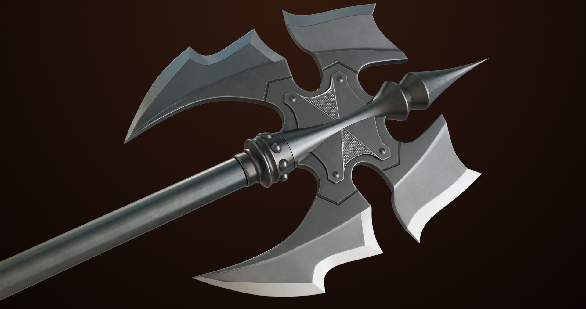 Battle Axe 03 All PBR Unity UE Textures Included Low-poly 3D model_14