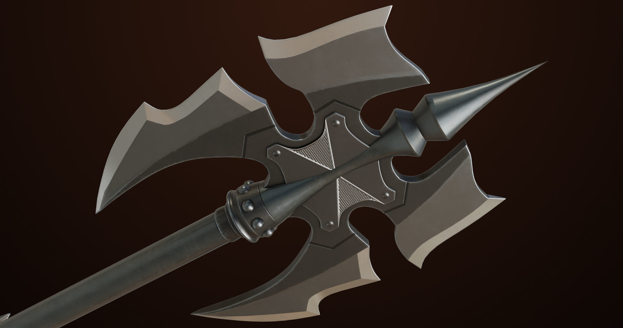Battle Axe 03 All PBR Unity UE Textures Included Low-poly 3D model_16