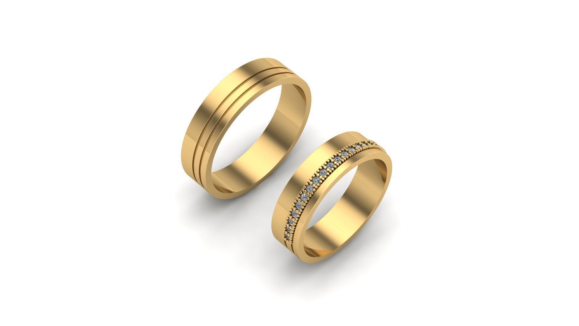 Parde alianca com cravacao feminina 3D print model_1