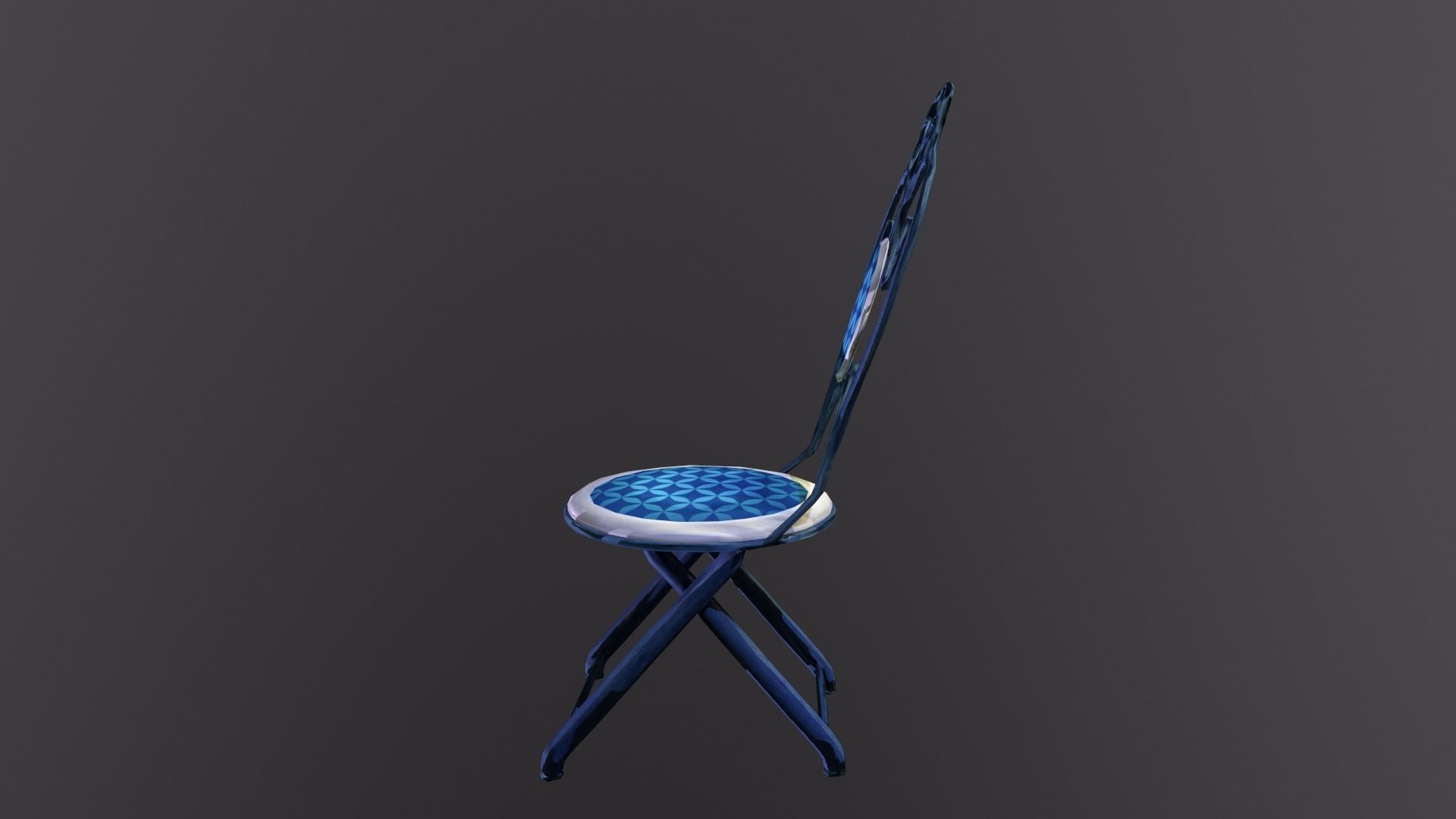 Garden Furniture Set Low-poly 3D model_7