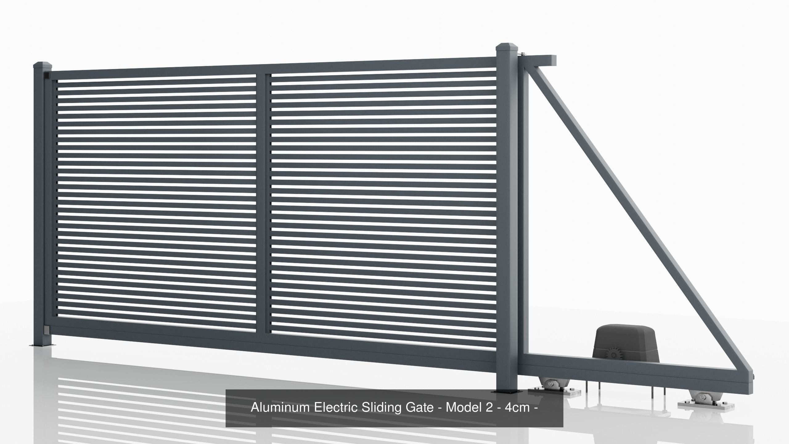 Aluminum Fence Model 2 4cm 3D Model Collection_4