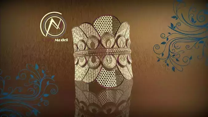Turkish Arabic Fancy Bangles - 3D Jewelry Model by Onyx LWAN-02