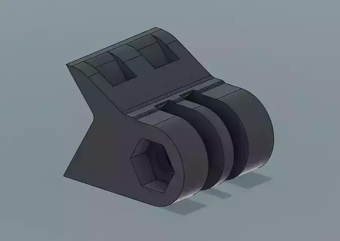 GoPro Chin mount for FOX Proframe MTB Helmet 3D print model