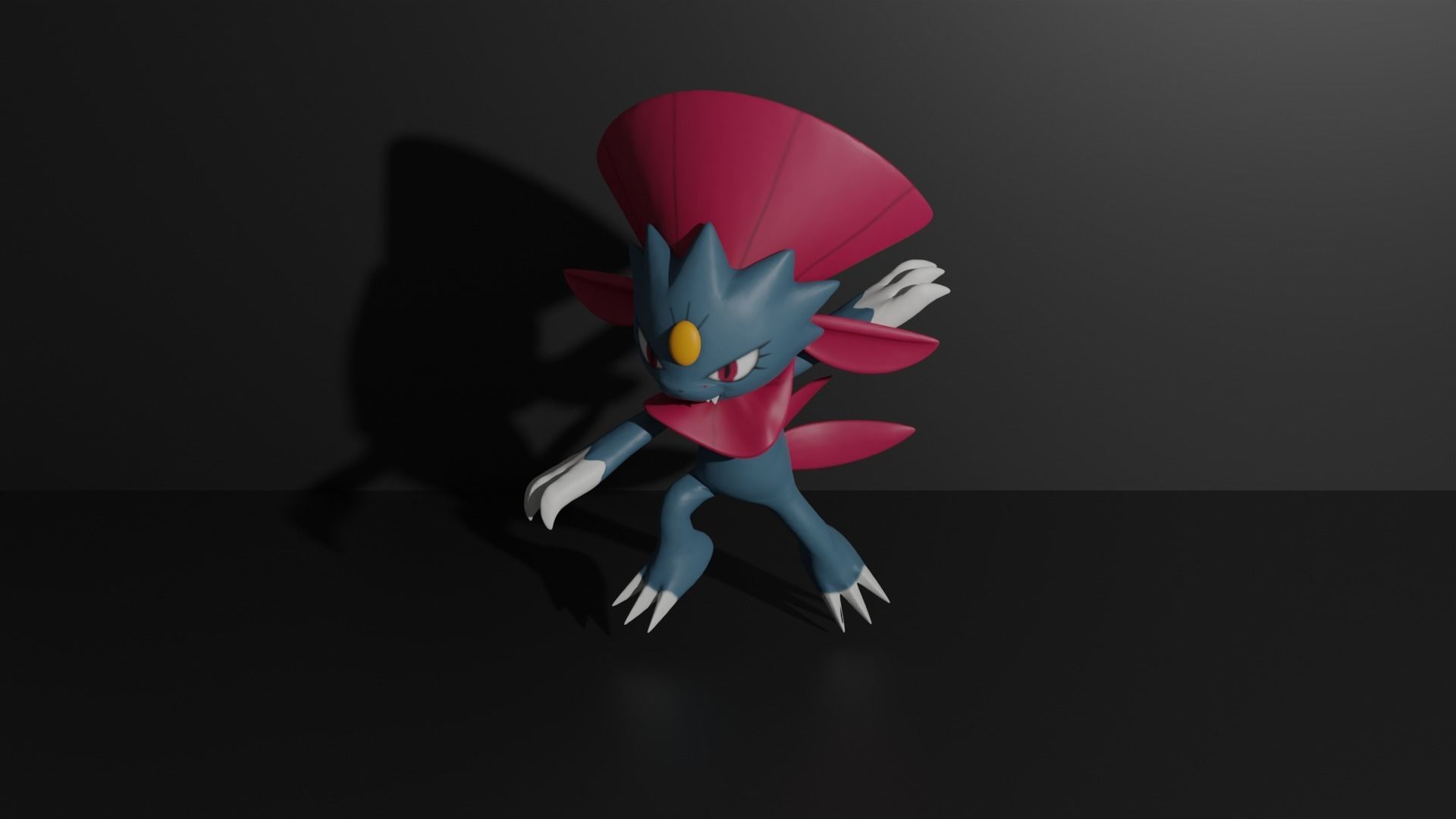 Weavile pokemon 3D print model 3D print model_2