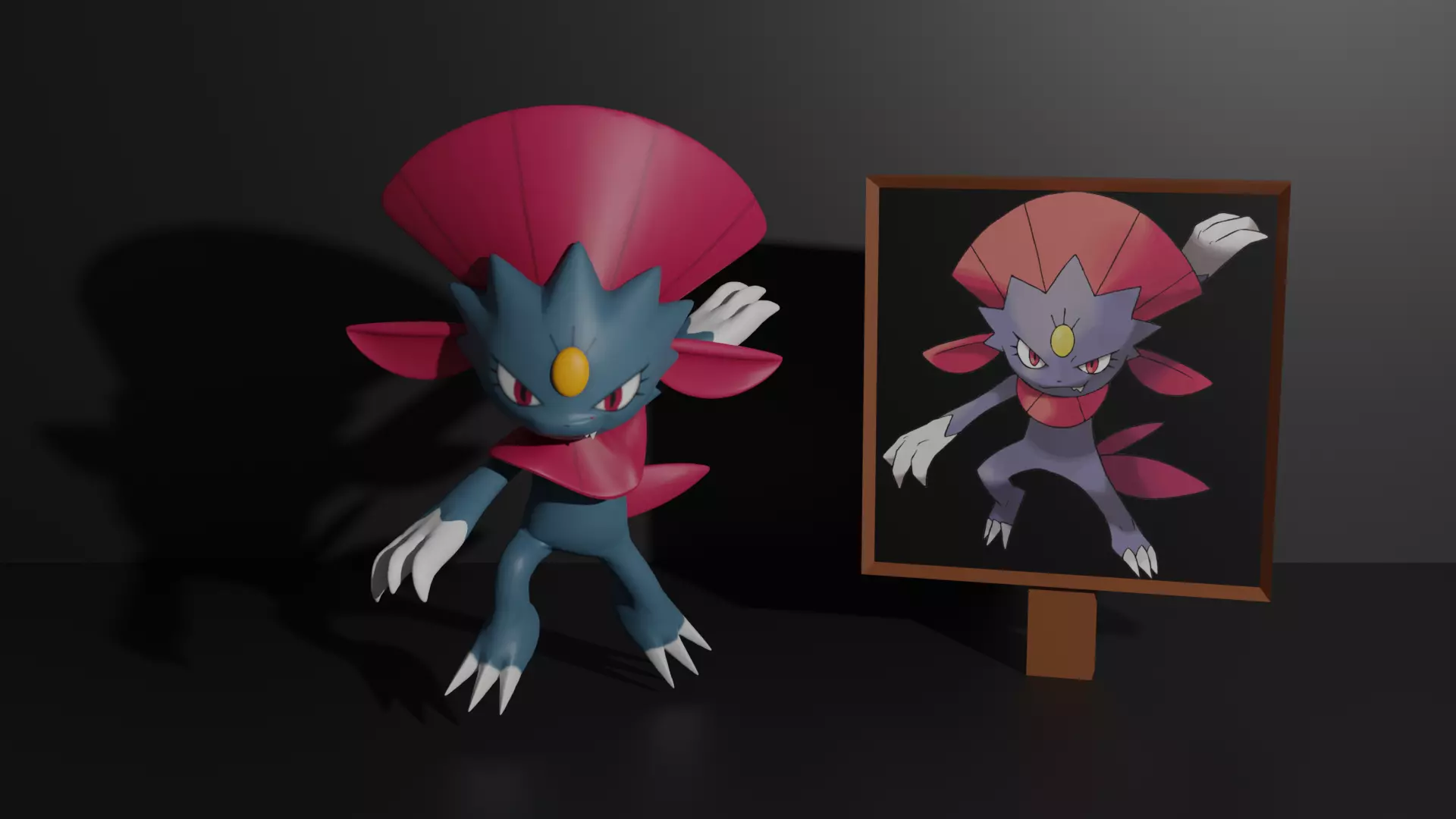 Weavile pokemon 3D print model 3D print model_0