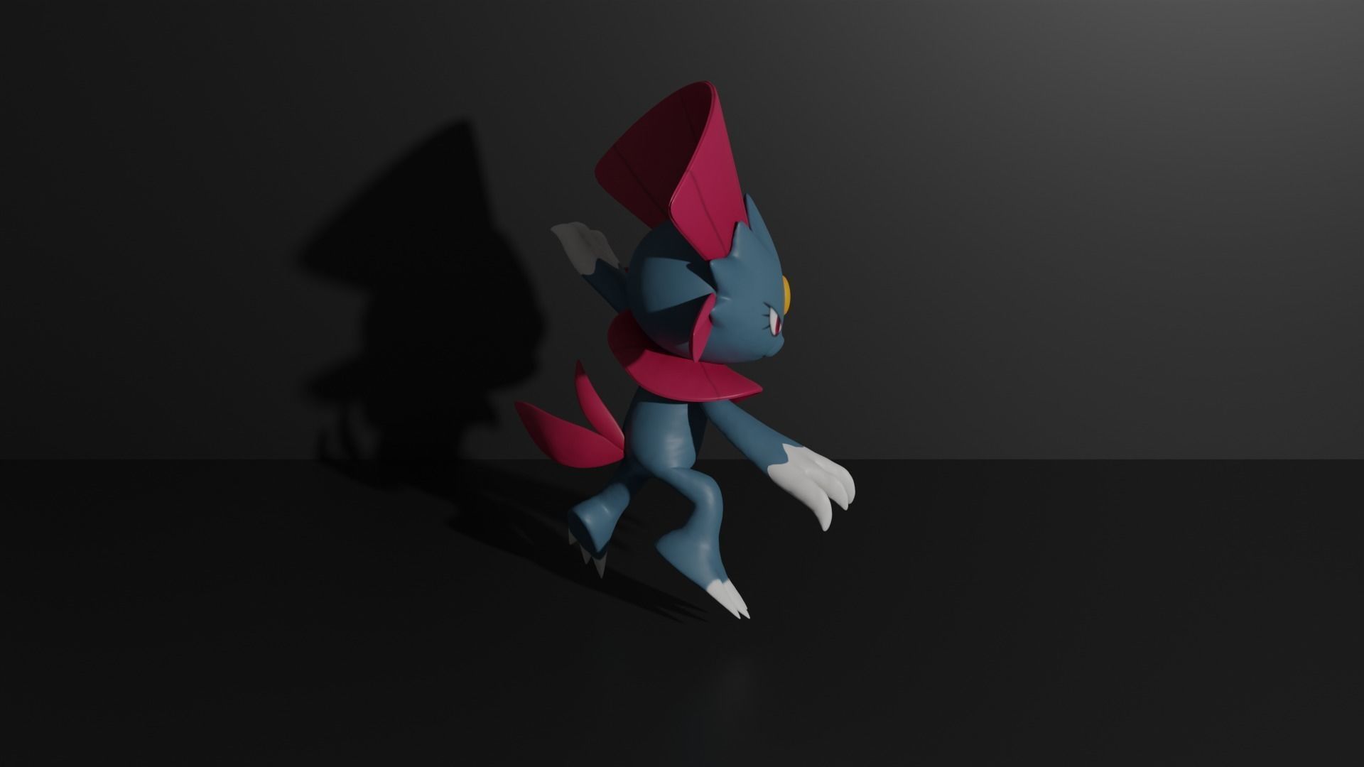 Weavile pokemon 3D print model 3D print model_3