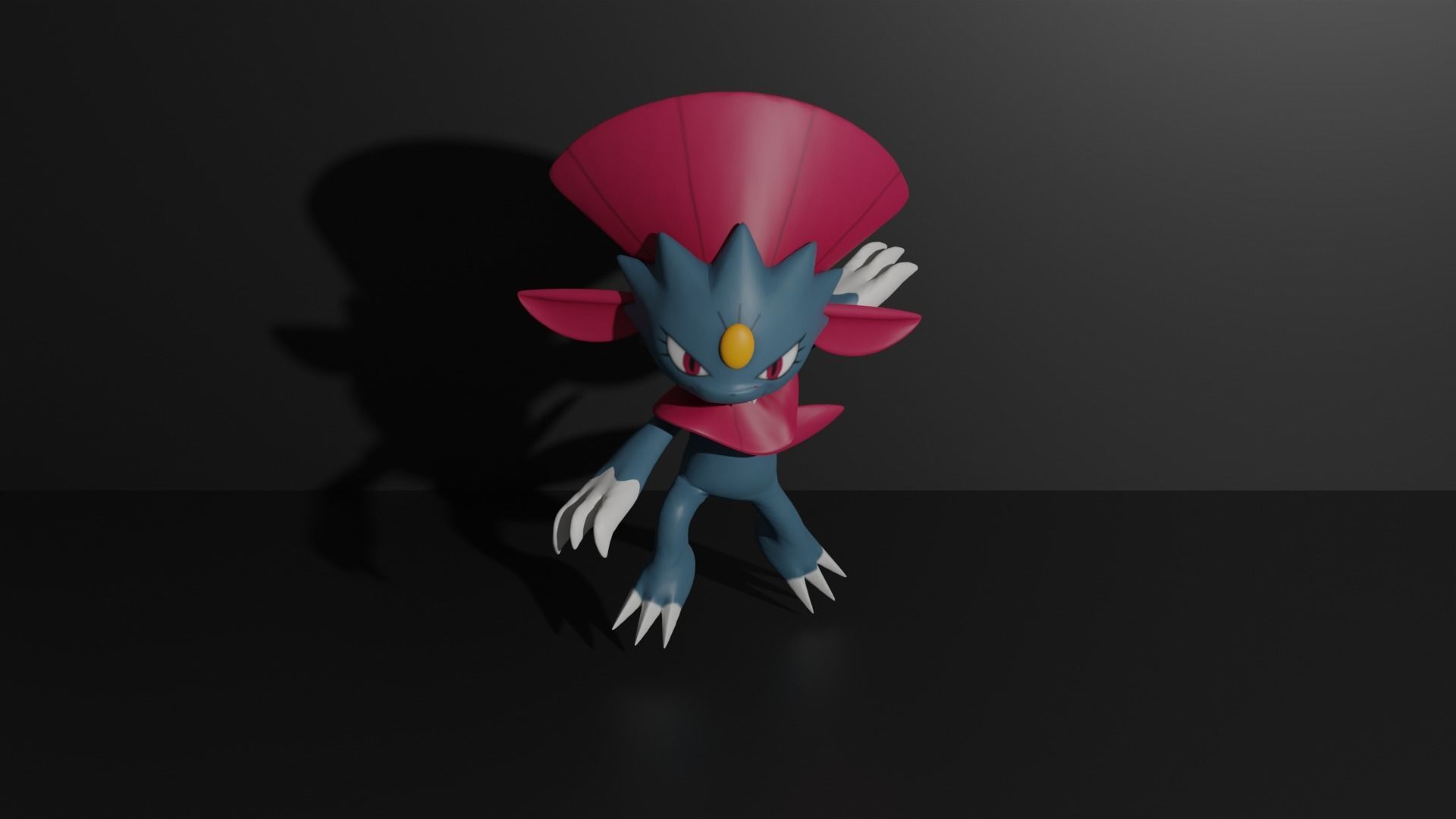 Weavile pokemon 3D print model 3D print model_1