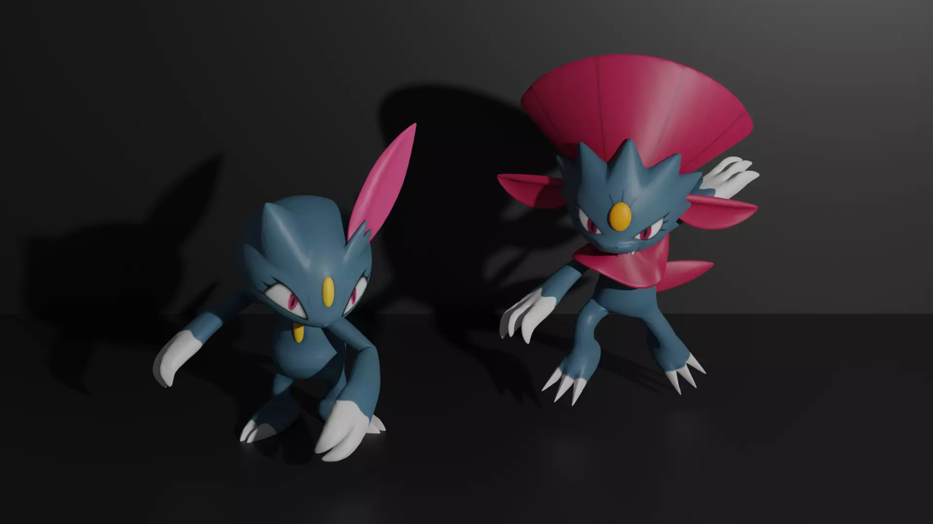 Sneasel and Weavile 3D print model 3D print model_0