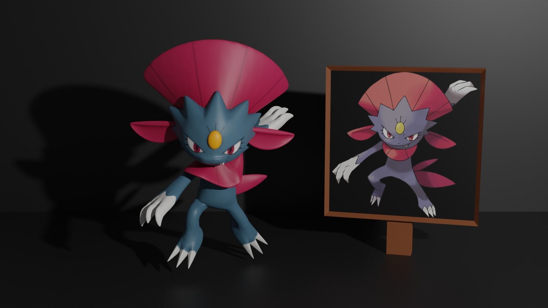Sneasel and Weavile 3D print model 3D print model_5