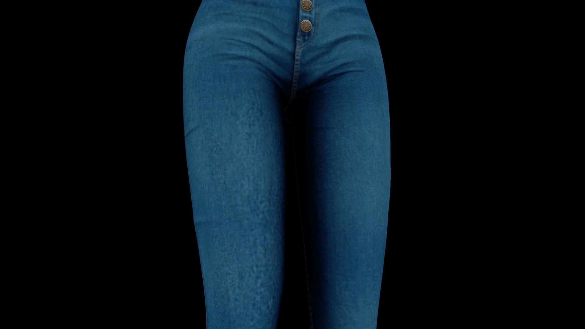 Blue Jeans Female Rigged Low-poly 3D model_12