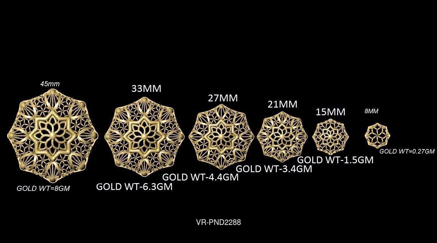 3DM-STL 109x6-SIZES- PENDANT FILES 3D Model Collection_68