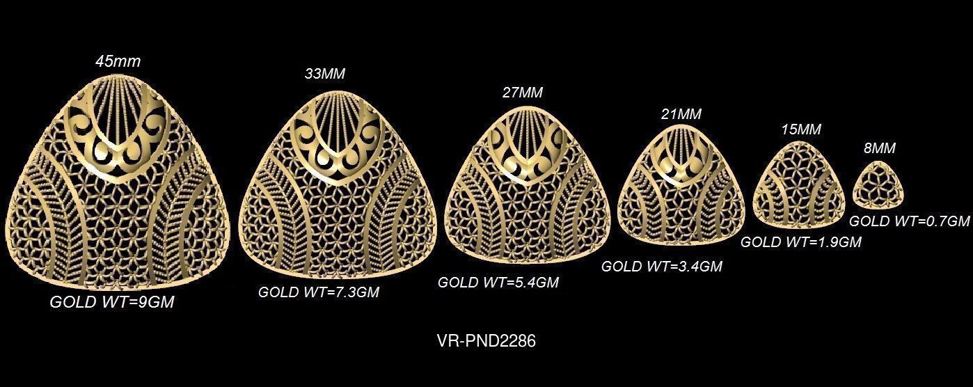 3DM-STL 109x6-SIZES- PENDANT FILES 3D Model Collection_72