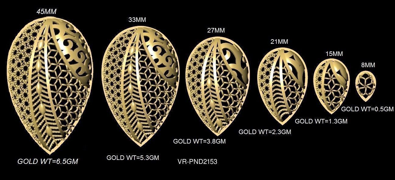 3DM-STL 109x6-SIZES- PENDANT FILES 3D Model Collection_112