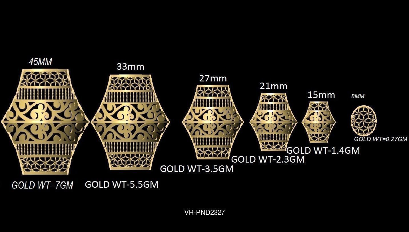 3DM-STL 109x6-SIZES- PENDANT FILES 3D Model Collection_64