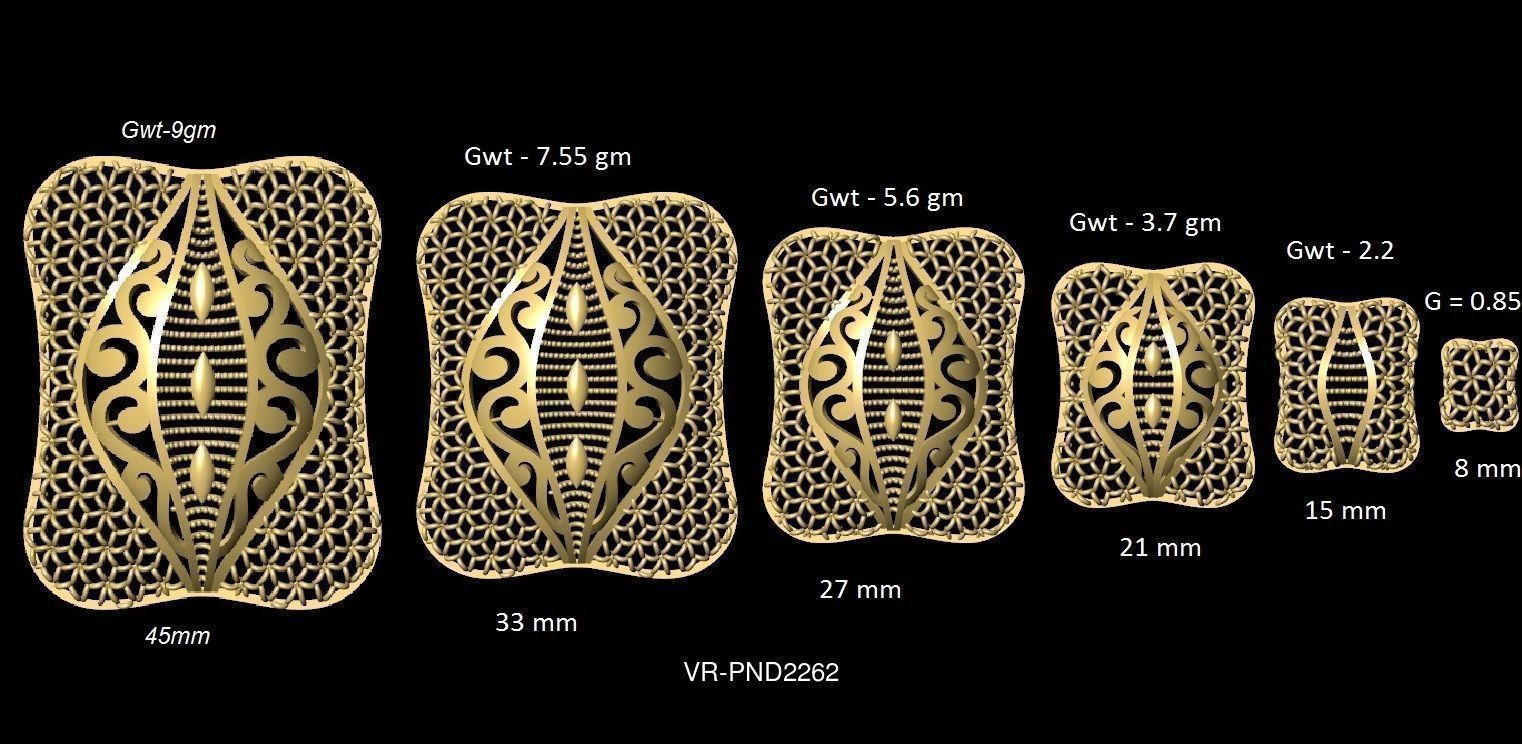 3DM-STL 109x6-SIZES- PENDANT FILES 3D Model Collection_96