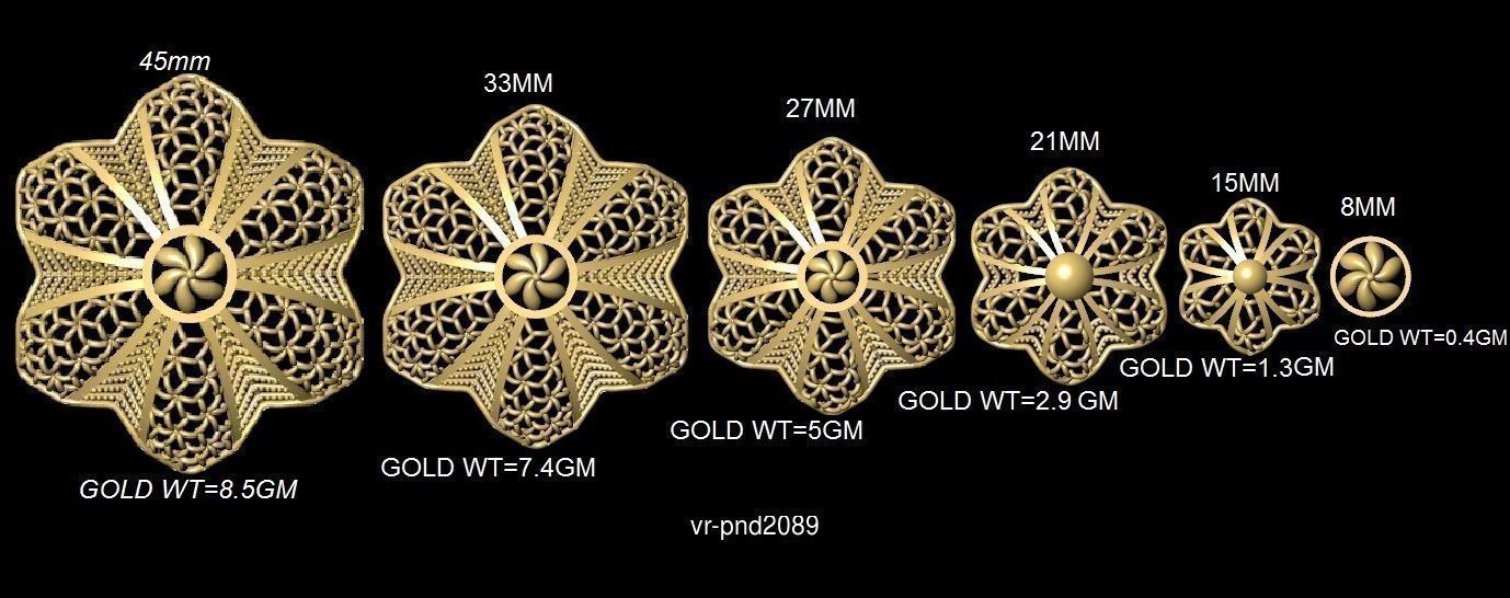 3DM-STL 109x6-SIZES- PENDANT FILES 3D Model Collection_122