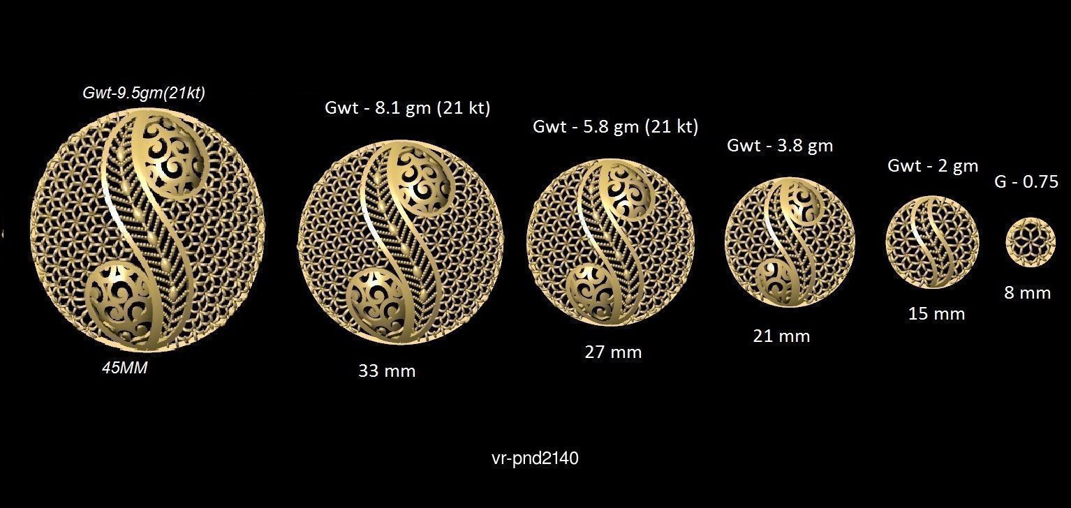3DM-STL 109x6-SIZES- PENDANT FILES 3D Model Collection_91