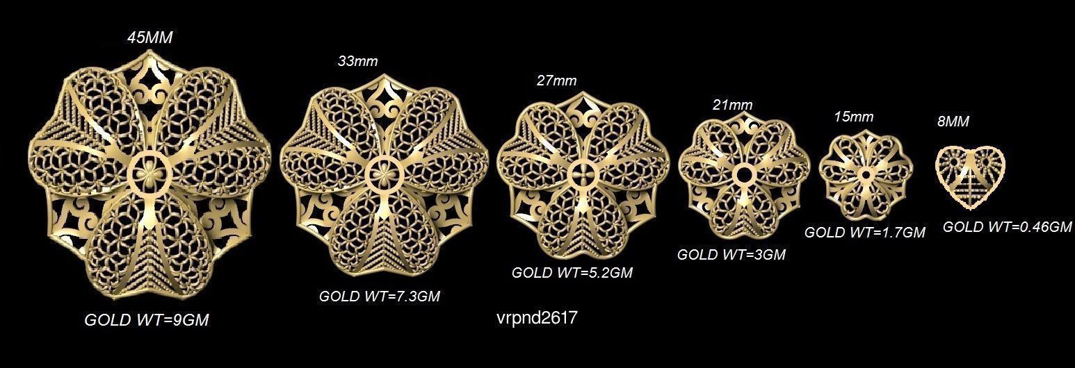 3DM-STL 109x6-SIZES- PENDANT FILES 3D Model Collection_69